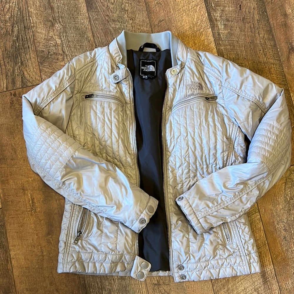 The North Face Womens Arel Moto Quilted Insulated Bomber Jacket